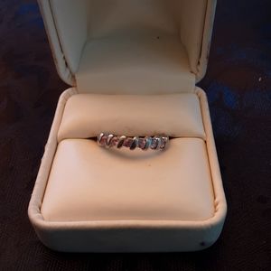 USA silver pink gemstone ring FINAL SALE